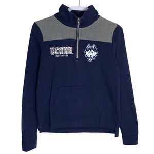 UConn Sweatshirt Womens XS 1/4 Zip Victorias Secret Pink Pullover Huskies Preppy